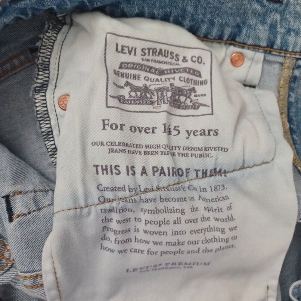 Vintage 90s Levi's 512 Straight Leg Jeans Light Wash Size 30x30 EVC - Picture 13 of 14